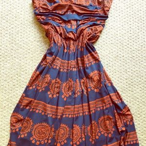 Anthropologie strapless summer dress size Medium